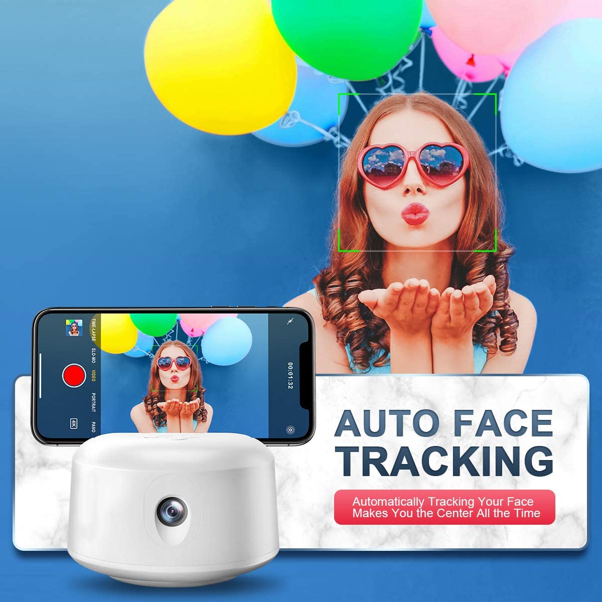 360 Degree Auto - Face Tracking Phone Holder - ElectroniX