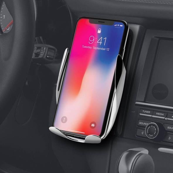 Automatic Clamping Wireless Car Charger - ElectroniX