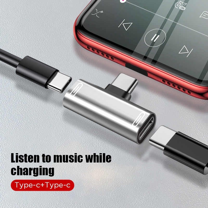 2 - in - 1 Dual - Port Headphone Charger Adapter - ElectroniX